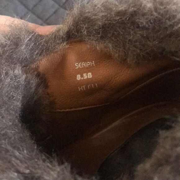 EUC Earthies faux fur lined wedges - Picture 5 of 5